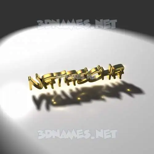 natascha in Gold Shine style - 3D name wallpaper