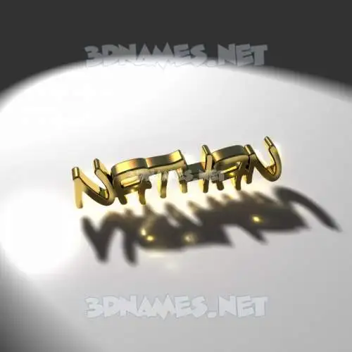 nathan in Gold Shine style - 3D name wallpaper