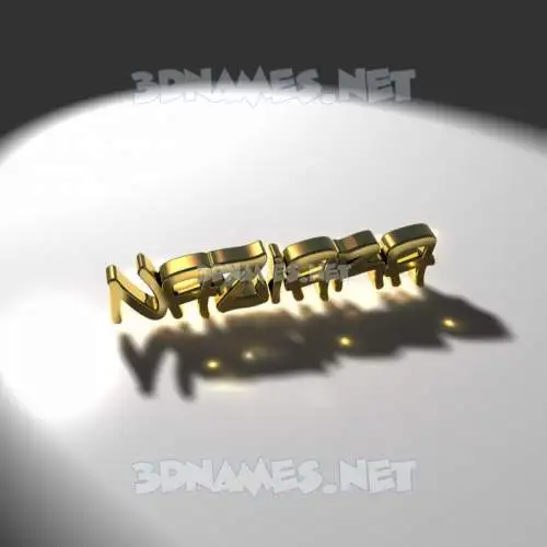 naziara in Gold Shine style - 3D name wallpaper