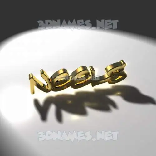 neels in Gold Shine style - 3D name wallpaper