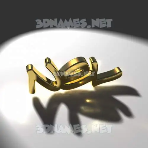 nel in Gold Shine style - 3D name wallpaper