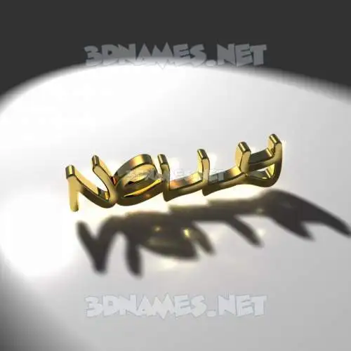 nelly in Gold Shine style - 3D name wallpaper