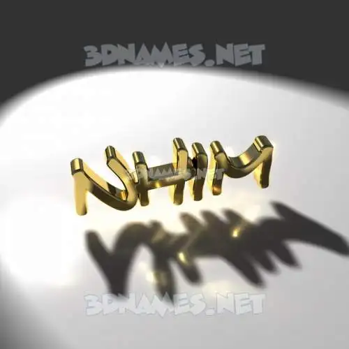 nhim in Gold Shine style - 3D name wallpaper