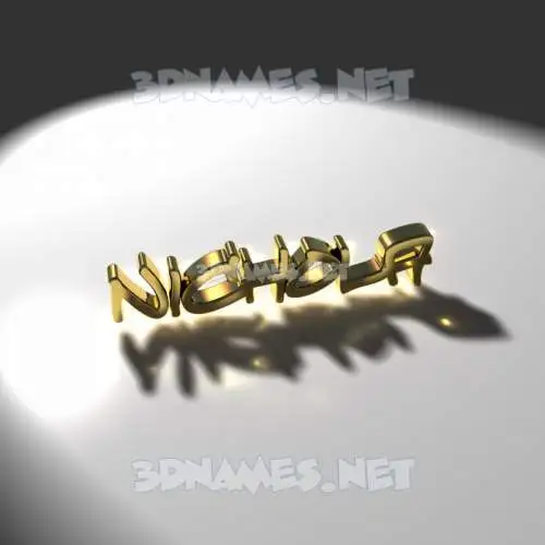 nichola in Gold Shine style - 3D name wallpaper