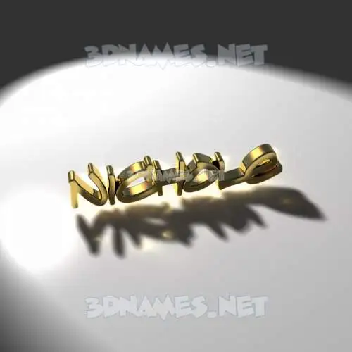 nichole in Gold Shine style - 3D name wallpaper nichole in Gold Shine style - 3D name wallpaper