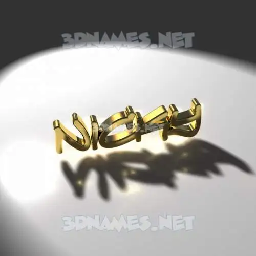 nicky in Gold Shine style - 3D name wallpaper