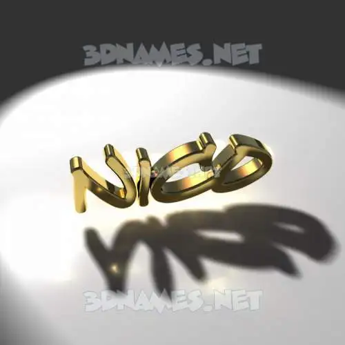 nico in Gold Shine style - 3D name wallpaper nico in Gold Shine style - 3D name wallpaper