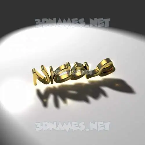 nicole in Gold Shine style - 3D name wallpaper