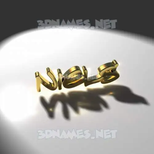 niels in Gold Shine style - 3D name wallpaper