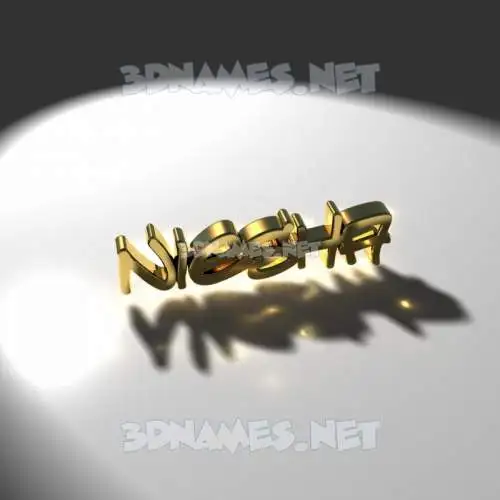 niesha in Gold Shine style - 3D name wallpaper
