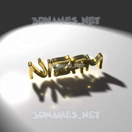 nizam in Gold Shine style - 3D name wallpaper