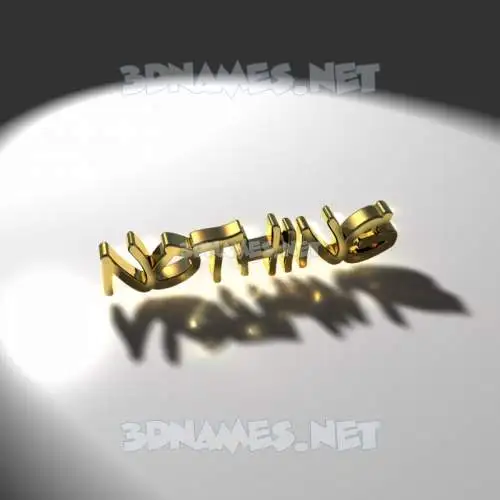 nothing in Gold Shine style - 3D name wallpaper