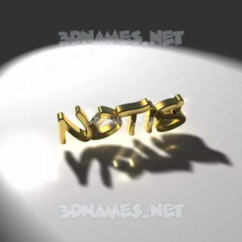 notis in Gold Shine style - 3D name wallpaper