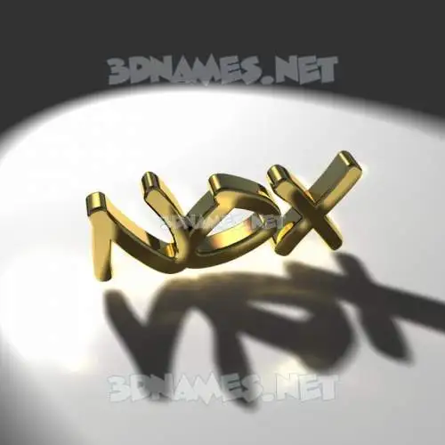 nox in Gold Shine style - 3D name wallpaper nox in Gold Shine style - 3D name wallpaper