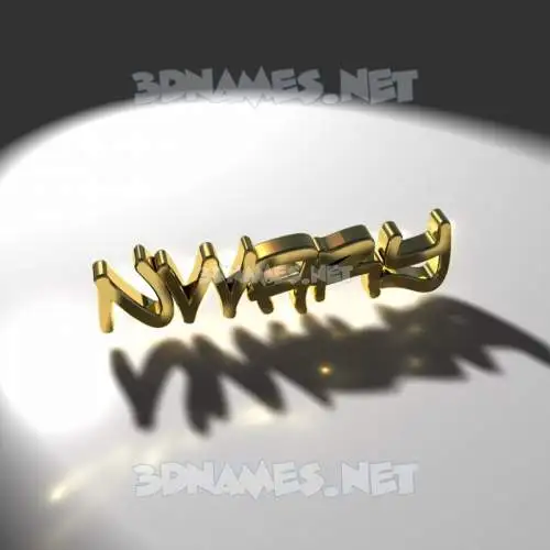 nwary in Gold Shine style - 3D name wallpaper