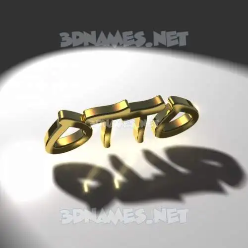 otto in Gold Shine style - 3D name wallpaper