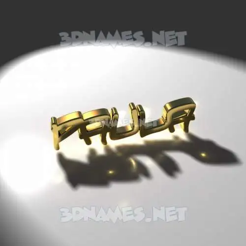paula in Gold Shine style - 3D name wallpaper