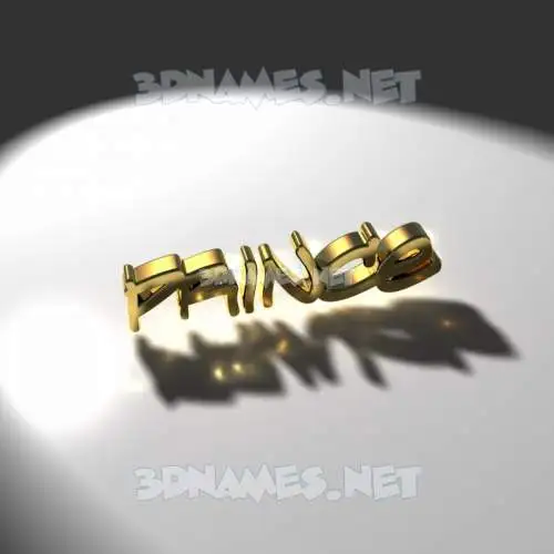 prince in Gold Shine style - 3D name wallpaper