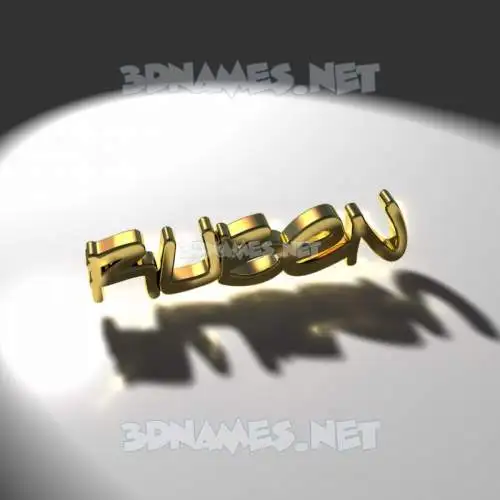 ruben in Gold Shine style - 3D name wallpaper