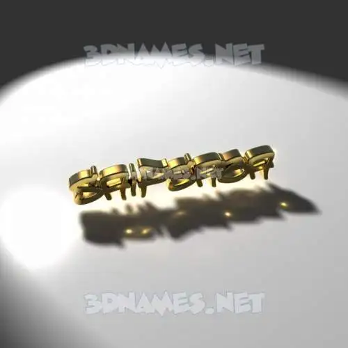 saifsaba in Gold Shine style - 3D name wallpaper
