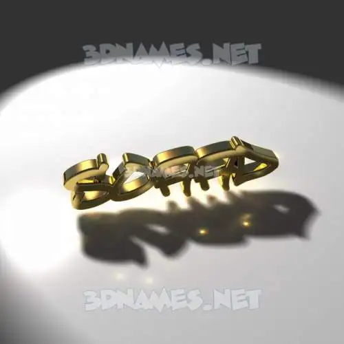 soaad in Gold Shine style - 3D name wallpaper
