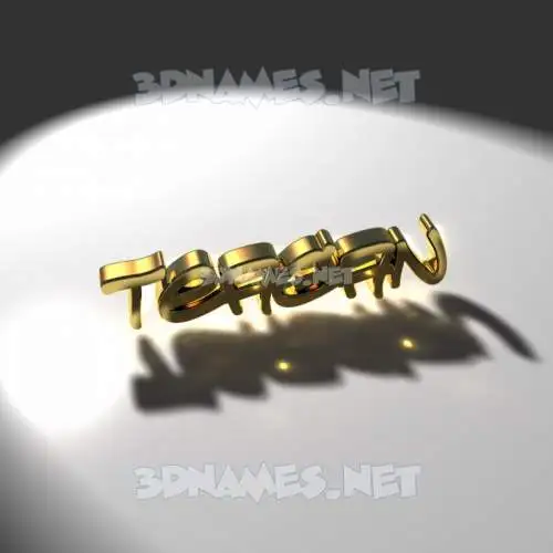 teagan in Gold Shine style - 3D name wallpaper