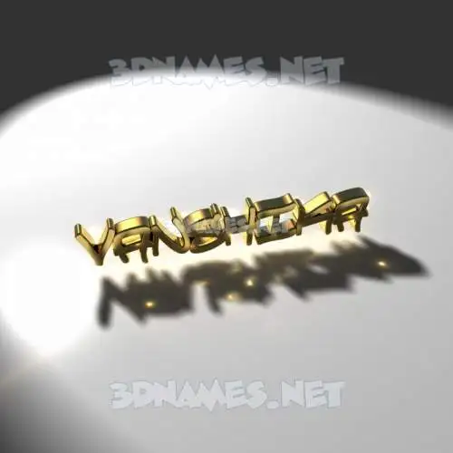 vanshika in Gold Shine style - 3D name wallpaper