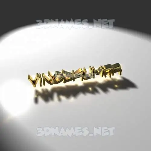 vinodkumar in Gold Shine style - 3D name wallpaper