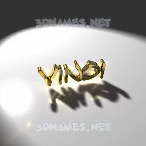 vinoi in Gold Shine style - 3D name wallpaper