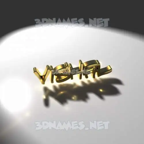 vishal in Gold Shine style - 3D name wallpaper