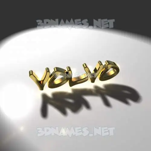 volvo in Gold Shine style - 3D name wallpaper volvo in Gold Shine style - 3D name wallpaper