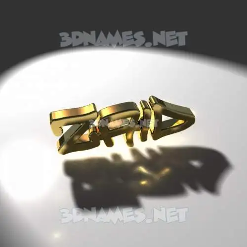 zaid in Gold Shine style - 3D name wallpaper