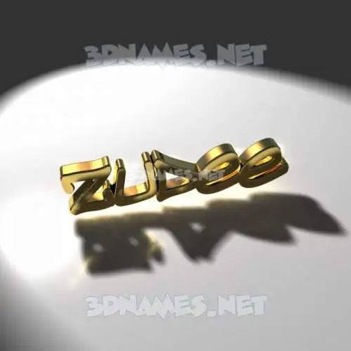 zudee in Gold Shine style - 3D name wallpaper