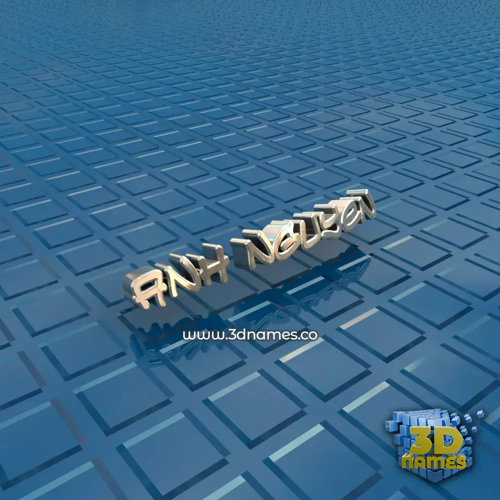 anh nguyen in Blue Bling style - 3D name wallpaper anh nguyen in Blue Bling style - 3D name wallpaper