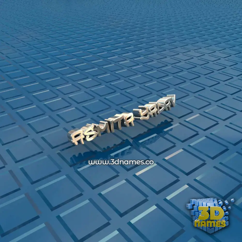 asmita yadav in Blue Bling style - 3D name wallpaper