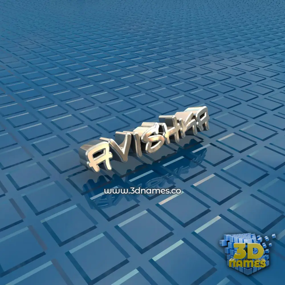 avishka in Blue Bling style - 3D name wallpaper