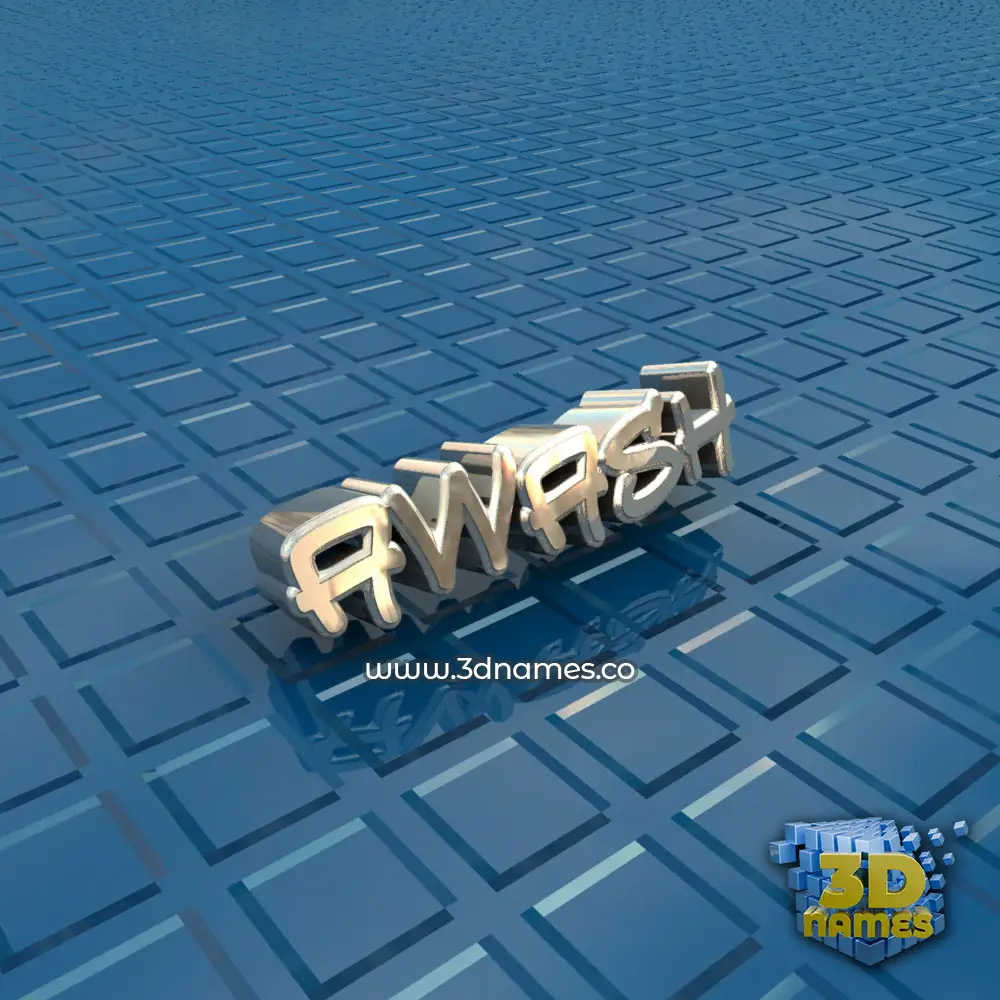 awash in Blue Bling style - 3D name wallpaper