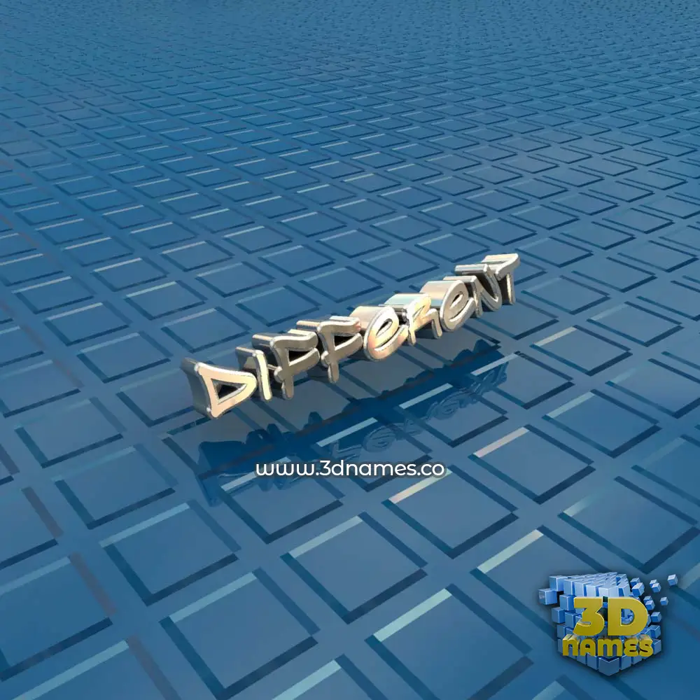 different in Blue Bling style - 3D name wallpaper