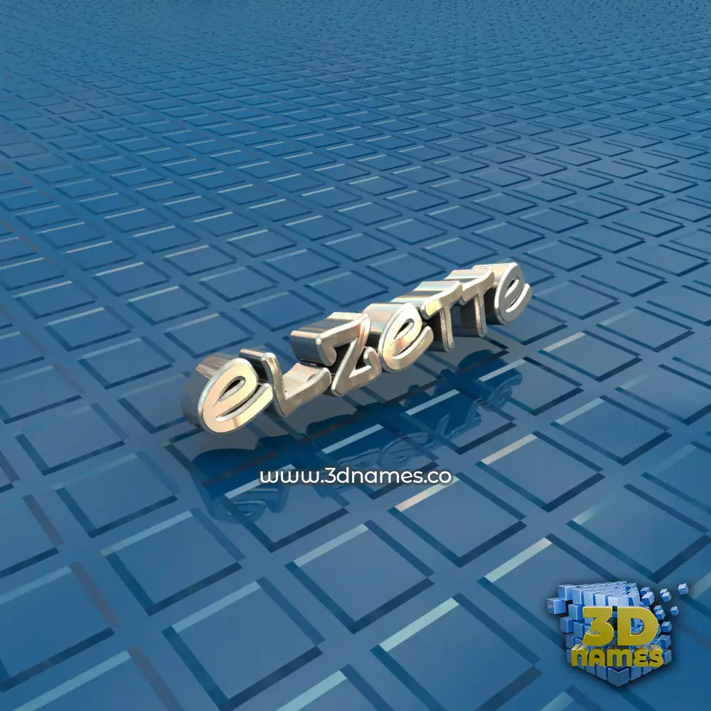 elzette in Blue Bling style - 3D name wallpaper