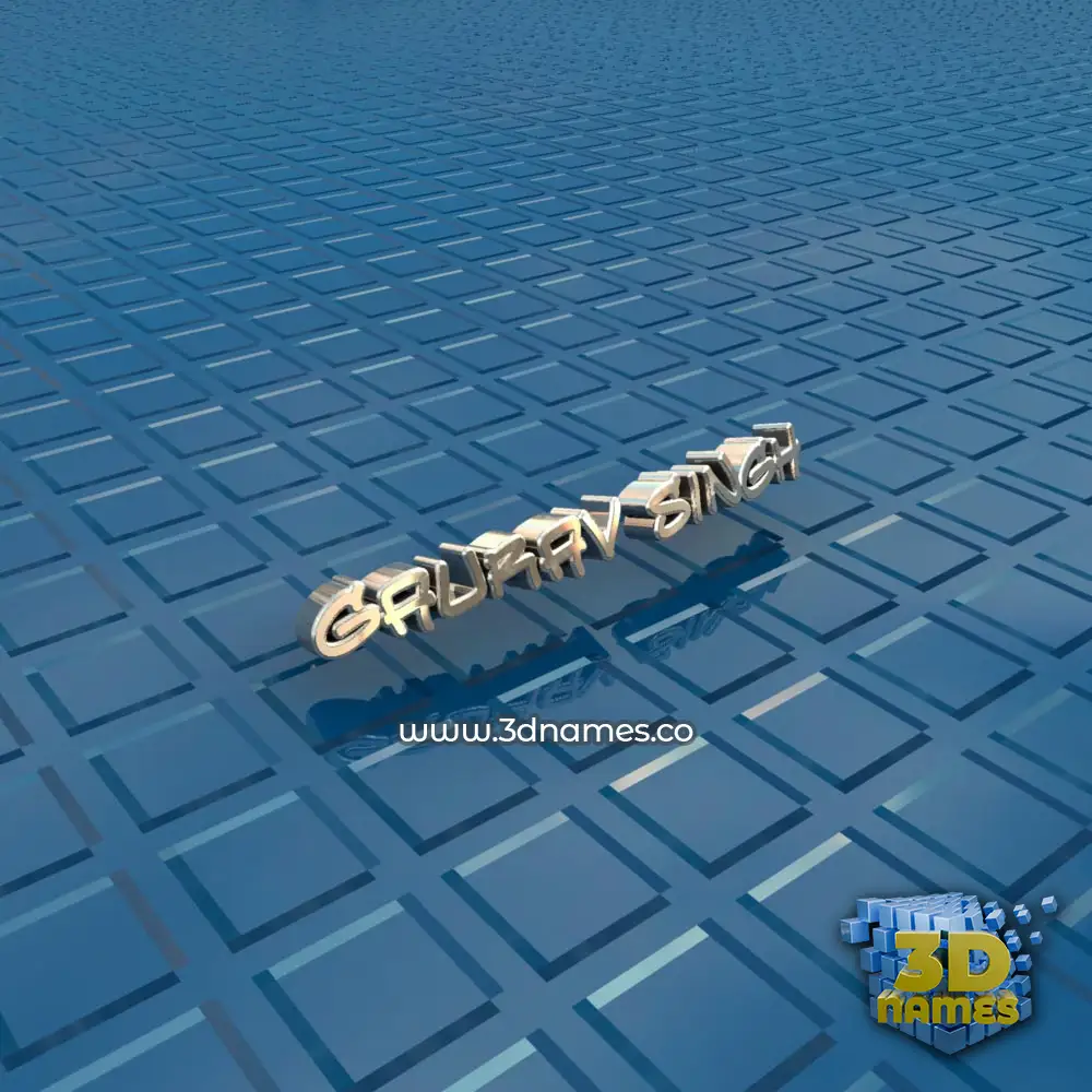 gaurav singh in Blue Bling style - 3D name wallpaper