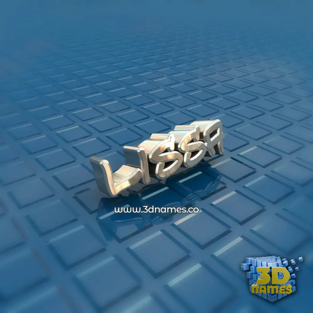 lissa in Blue Bling style - 3D name wallpaper lissa in Blue Bling style - 3D name wallpaper