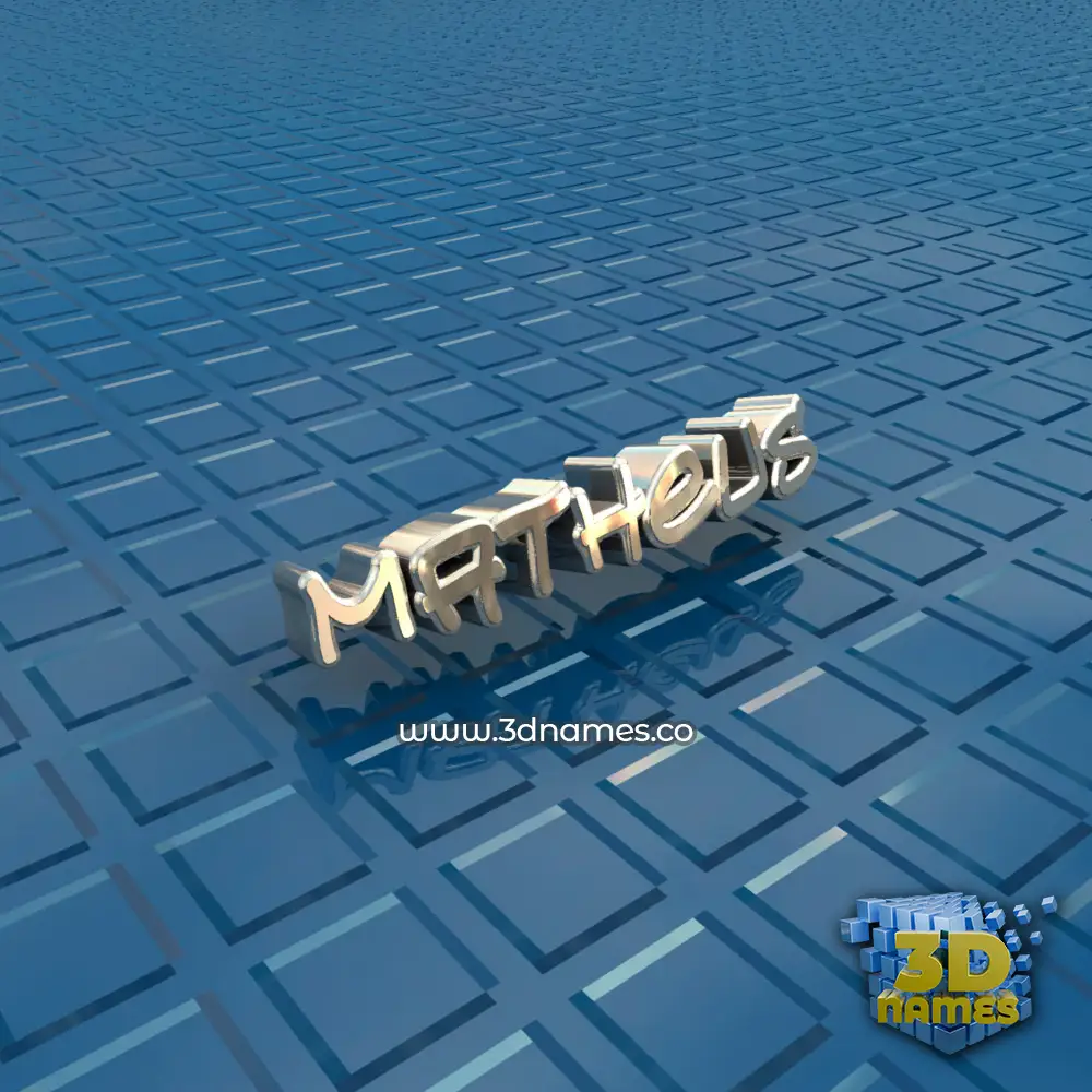 matheus in Blue Bling style - 3D name wallpaper