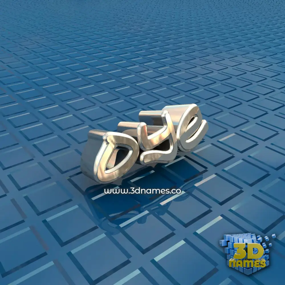 oye in Blue Bling style - 3D name wallpaper