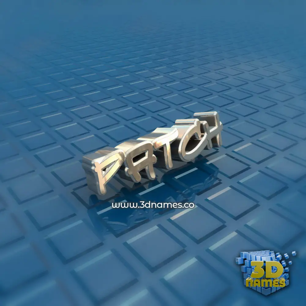 patch in Blue Bling style - 3D name wallpaper