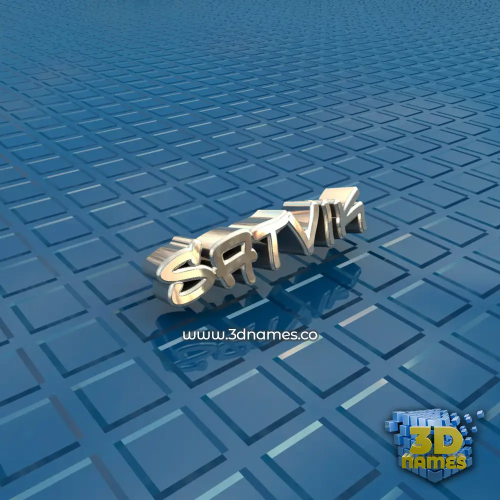 satvik in Blue Bling style - 3D name wallpaper