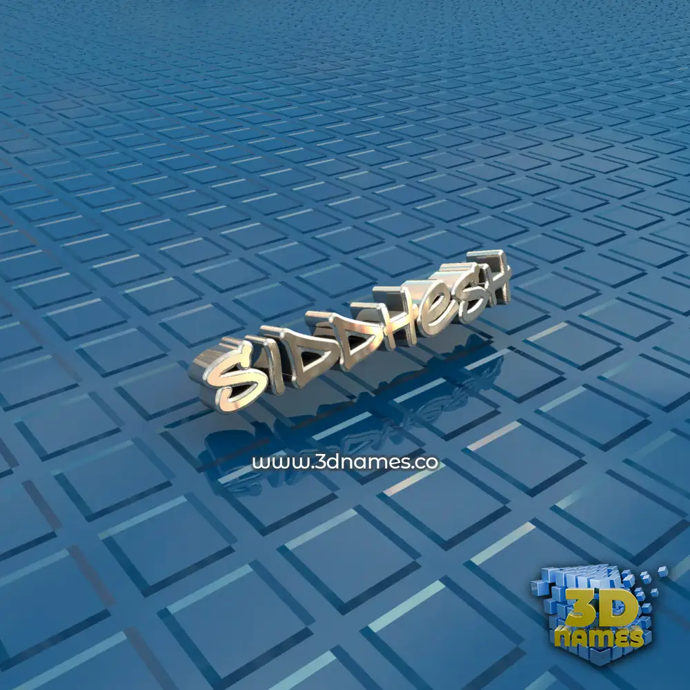 siddhesh in Blue Bling style - 3D name wallpaper