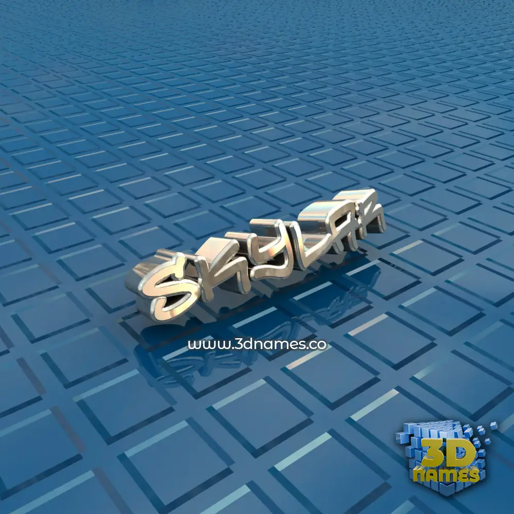 skylar in Blue Bling style - 3D name wallpaper