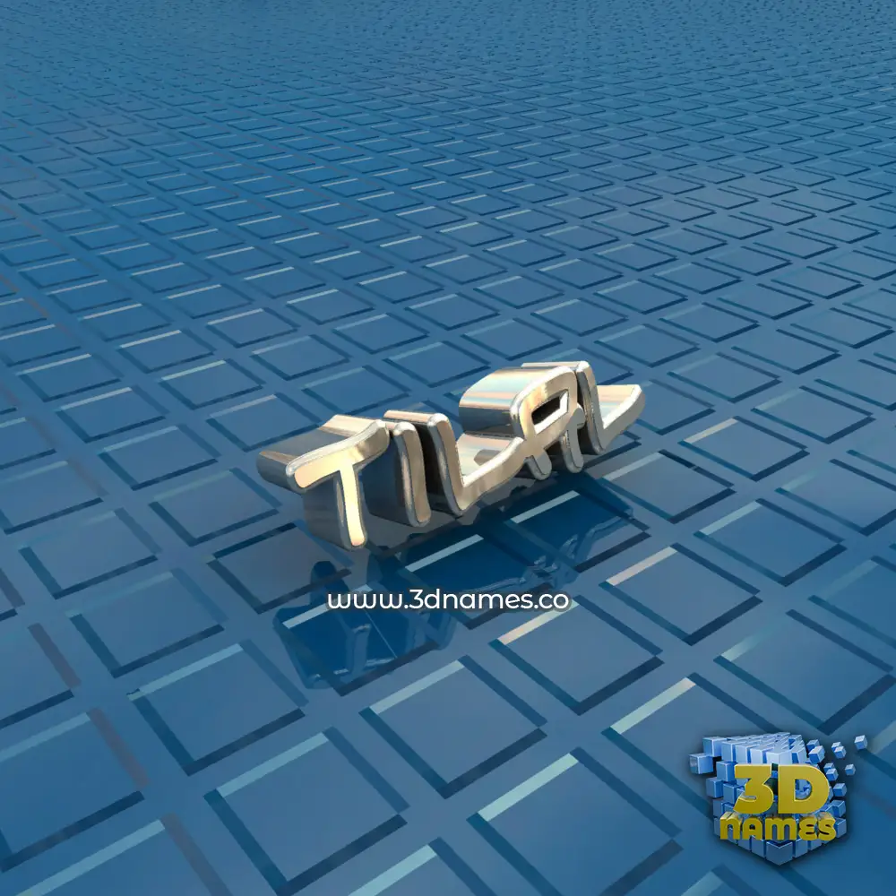 tilal in Blue Bling style - 3D name wallpaper