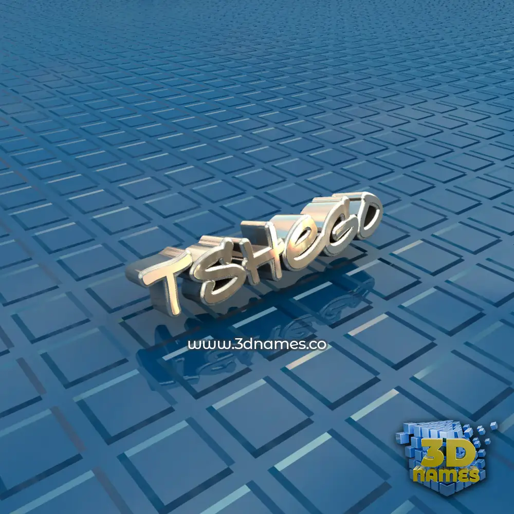 tshego in Blue Bling style - 3D name wallpaper