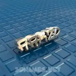 aarzo in Blue Bling style - 3D name wallpaper